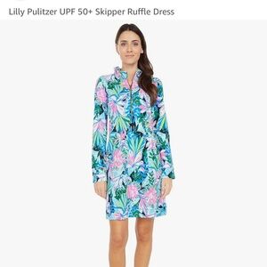 Lilly Pulitzer Tropical Floral Ruffle Dress